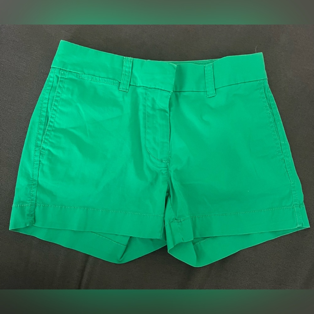 J. Crew Women’s/teen Vibrant Green Tailored Chino Shorts size 000